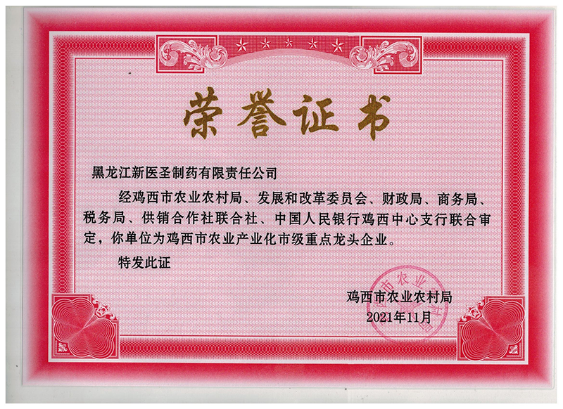 贺华体会平台制药获市级重点龙头企业称号